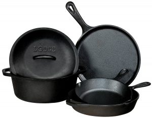 Lodge 5 piece cookware set